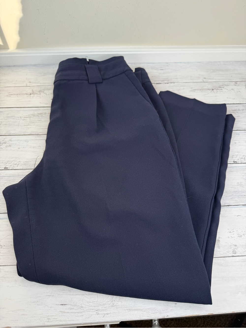 Express Navy Cropped Dress Pants